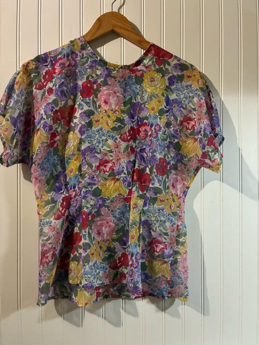 Women's Multicolor Floral Button Down Blouse